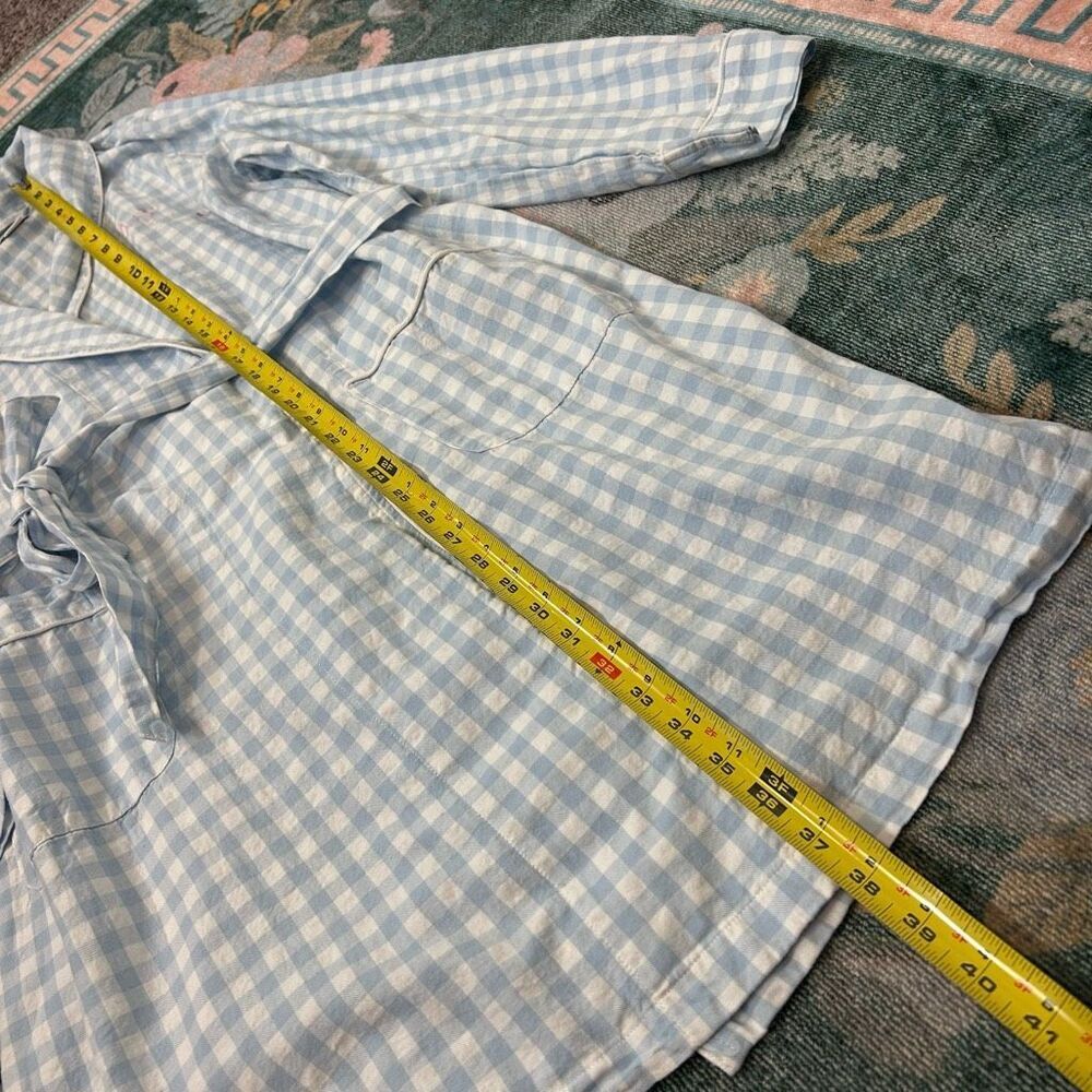 Blue Checkered Women's Robe - Picture 11 of 13